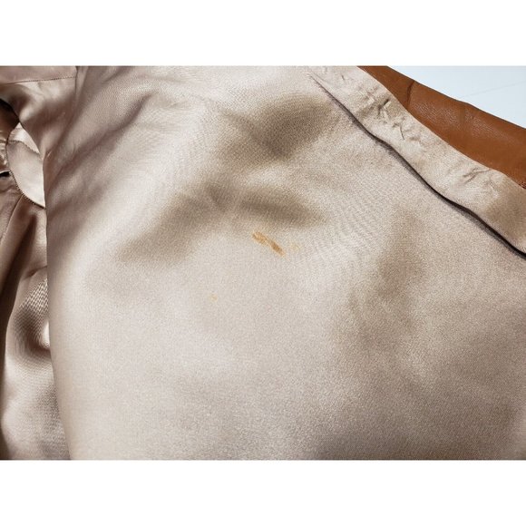 Breier of Amsterdam Mens Jacket Two Button Leather Pockets Brown Size 46 Vintage - Picture 10 of 15